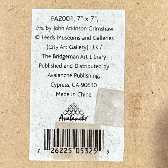 7”x7” Glowing Fairy Wall Decor “Iris” by John Atkinson Grimshaw - Picture 3 of 5